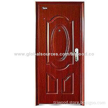 Steel security door, entrance door with cole-roll end steel, customized orders is welcome